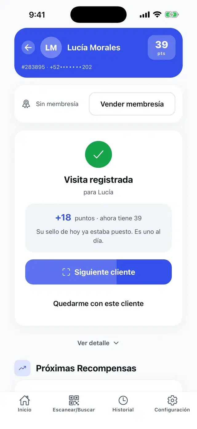 Visit registered