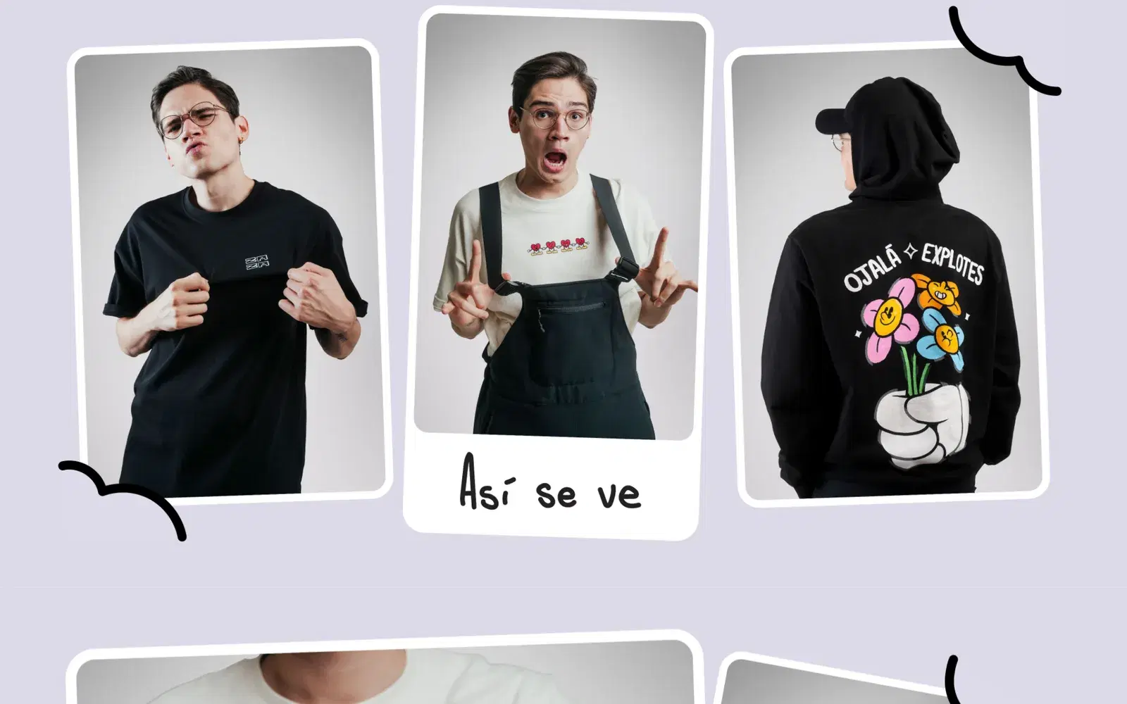 Polaroid-style lookbook